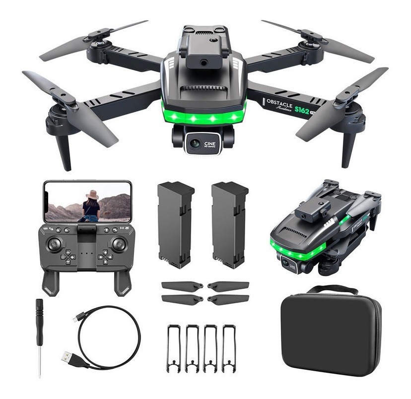 Mini Drone S162 Com Câmera 4k, Laser E Faixa De Luz Led