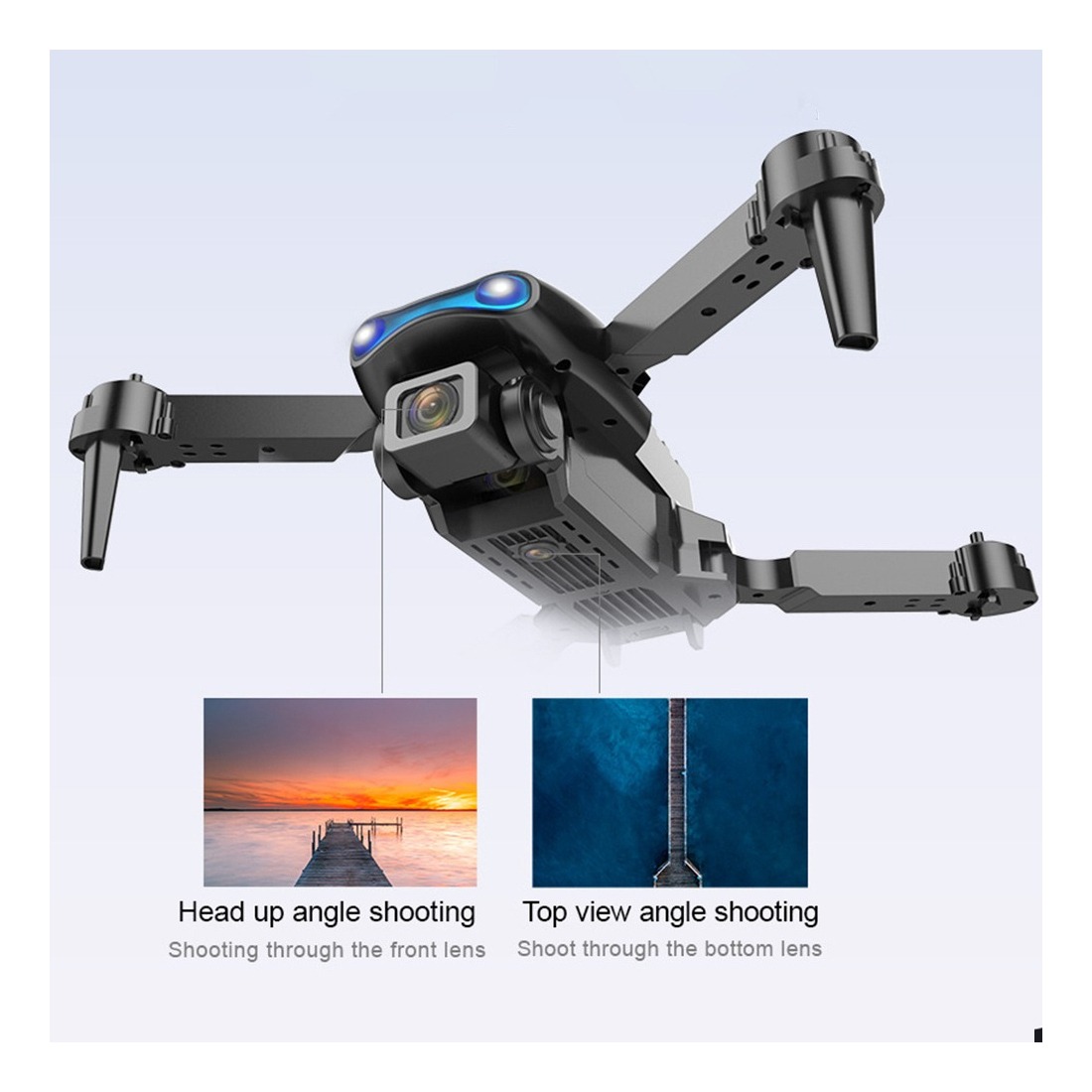 Lazhu Black Drone 4k Hd Câmera Dupla Gravação De Vídeo Mini - Imagem 5