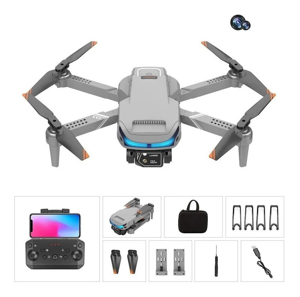 Mini Drone Profissional Com Câmeras Duplas 4k Hd Fvp Wifi