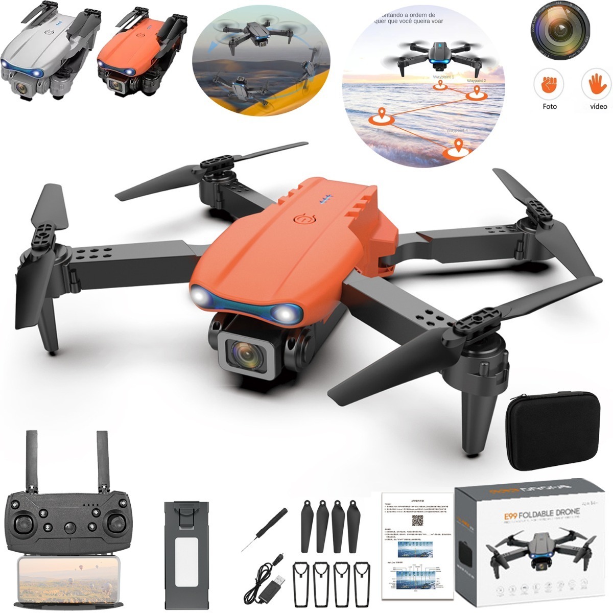 Drone Profissional E99 Pro Com Câmera 1 Aérea Hd E Bateria 1 - Imagem 15