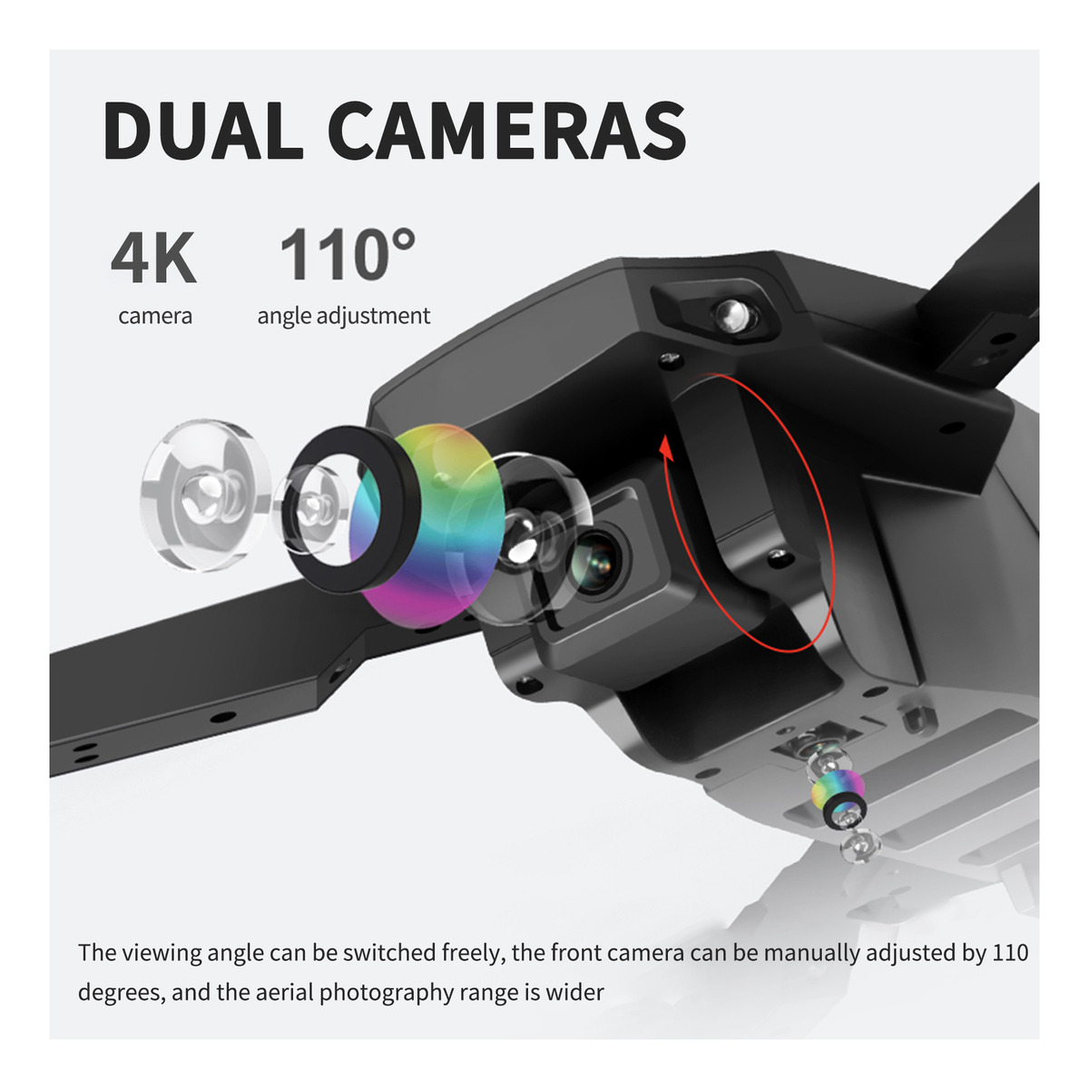 Sg107 Dobrável Mini Drone Com Câmera 4k Hd Indoor Rc - Imagem 2