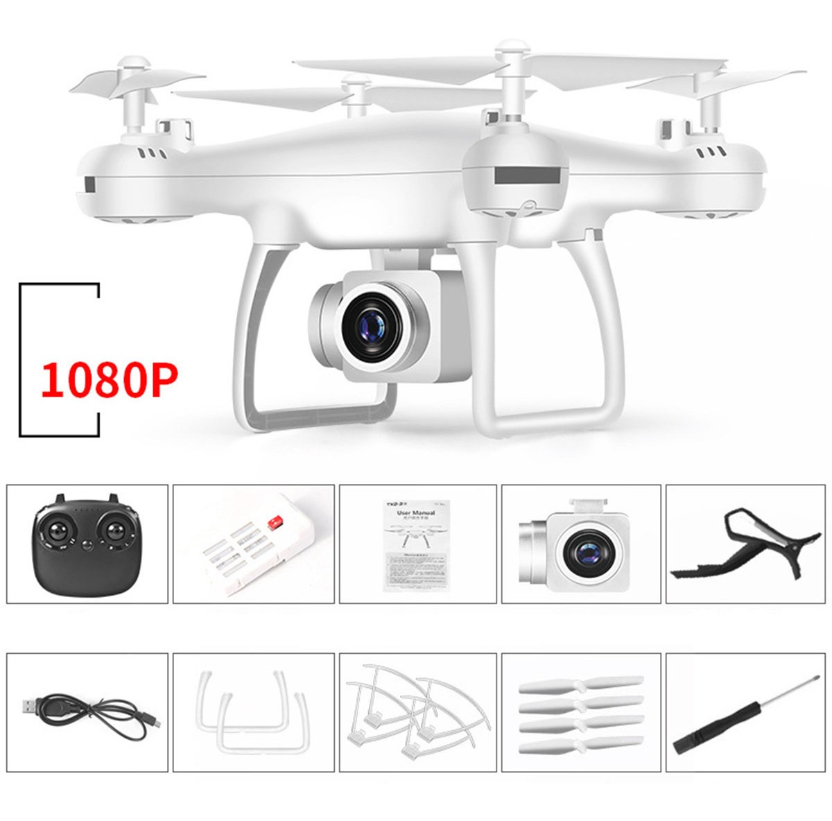 Quadcopter Txd-8l 4k, Drone Com Câmera 1080p