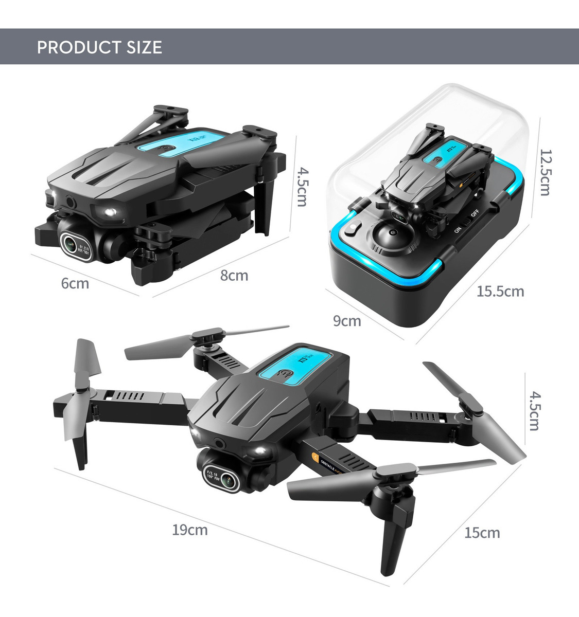 Mini Drone 4k Câmera Dupla Xt3 Professional 2 Baterias - Imagem 5