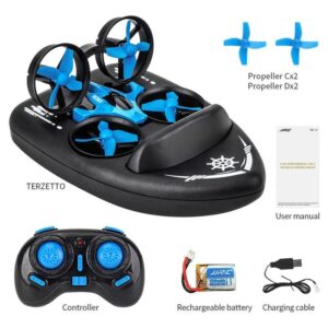 Carro Rc Barco Voador Água, Terra E Ar Brinquedo Três-em-um