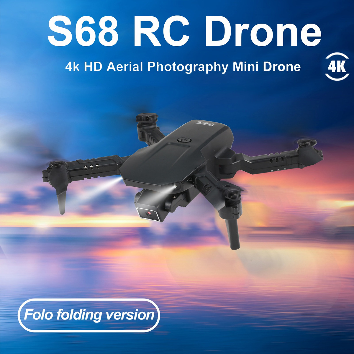 Drone Rc Com Câmera 4k Wifi Fpv Dual Camera Drone Mini - Imagem 4