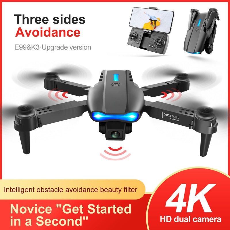 Drone Profissional E99 Pro 2.4ghz Com Câmera Hd E 3 Bateria - Imagem 13
