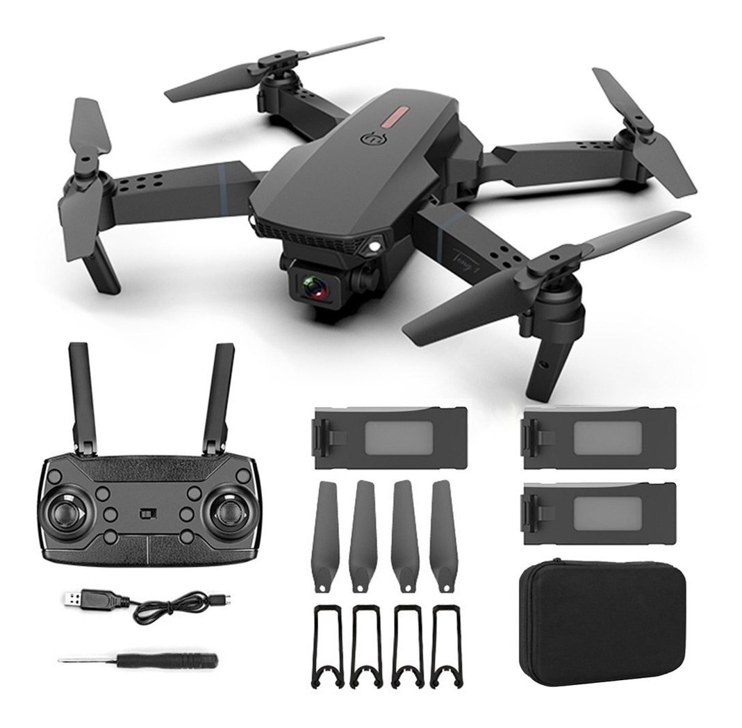 Drone Pro 4k De Alta Definição Dupla E88 4k3b Preto