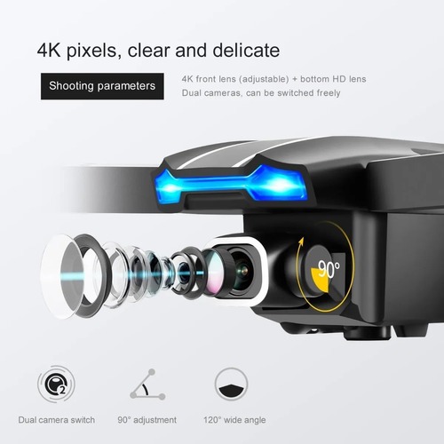 S65 Professional Drone 4k Câmera Dupla+1 Baterias - Imagem 6