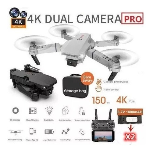 Drone Câmera Portátil Hd 4k E88 - Imagem 10