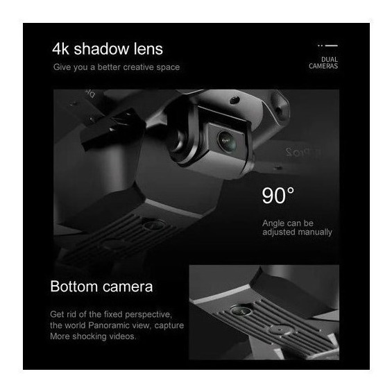 Mini Drone E99 Pro2 Professional 4k Câmera Dupla 2 Baterias - Imagem 4