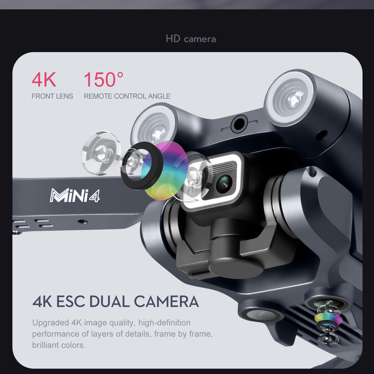 Mine Drone Profissionais Com Dual Camera Elicopterocontrole - Imagem 5