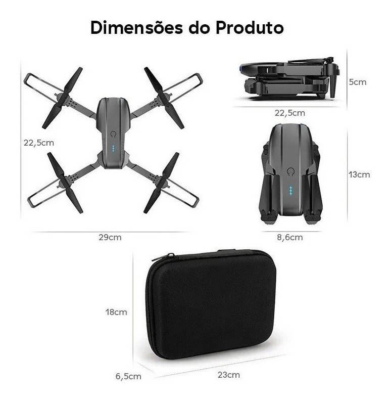 Drone 4k Câmera E99 Dupla Longa Duração Da Bateria - Imagem 8