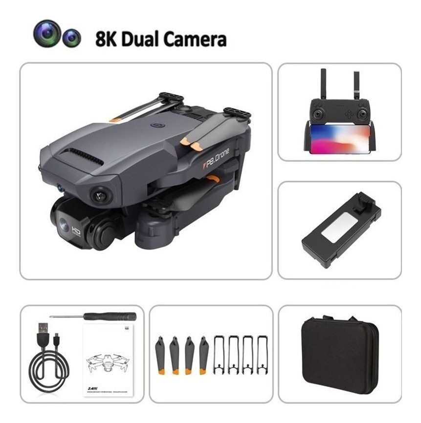 Drone Profissional Ultra Hd 8k Wifi Com Câmera Dupla - Imagem 2