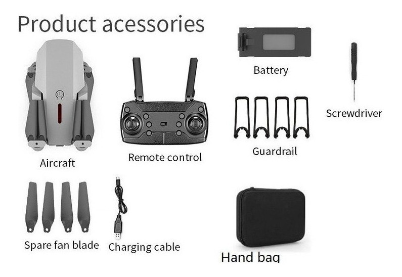 E88 4k Dual Camera Mini Drone De Controle Remoto Dobrável - Imagem 10