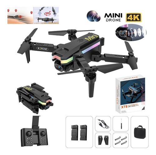 Drone Câmera Dupla 4k Profissional Com Luzes Led 2 Baterias - Imagem 7