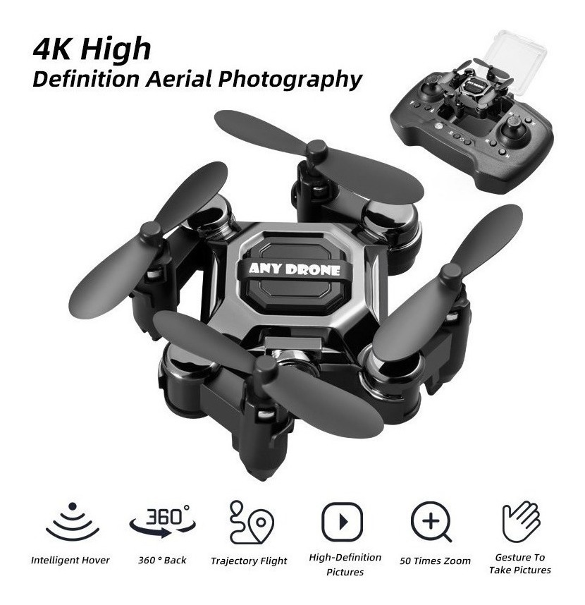 Mini Drone 4k Pequeno Uav Drones Aéreos Smart Hover 50x Zoom - Imagem 8