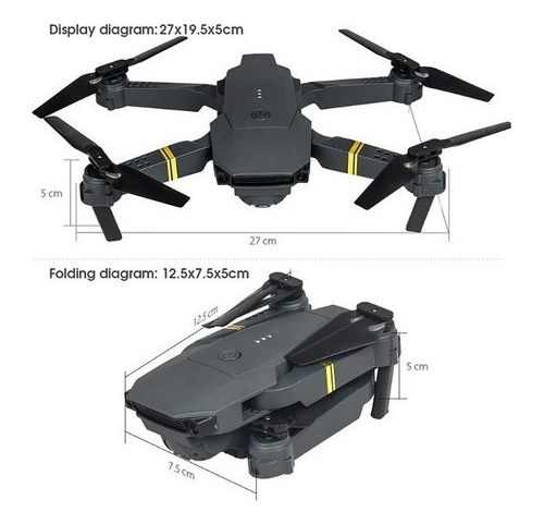 Drone E58 Films Hd Wi Fi 360º Rotações 1 Baterias - Imagem 4