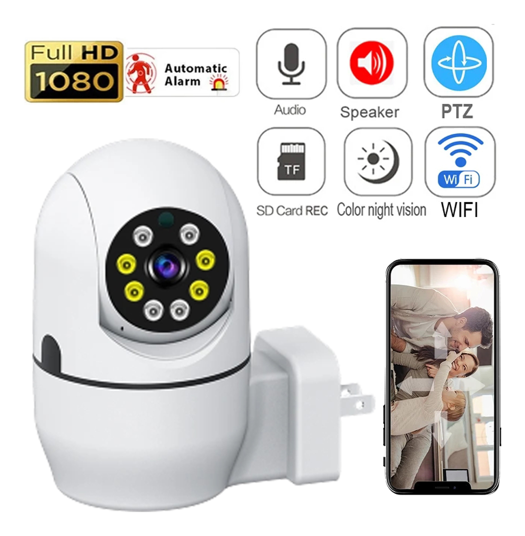 Câmera Ip Wi-fi De Segurança Doméstica Com Rotação 360, Câme