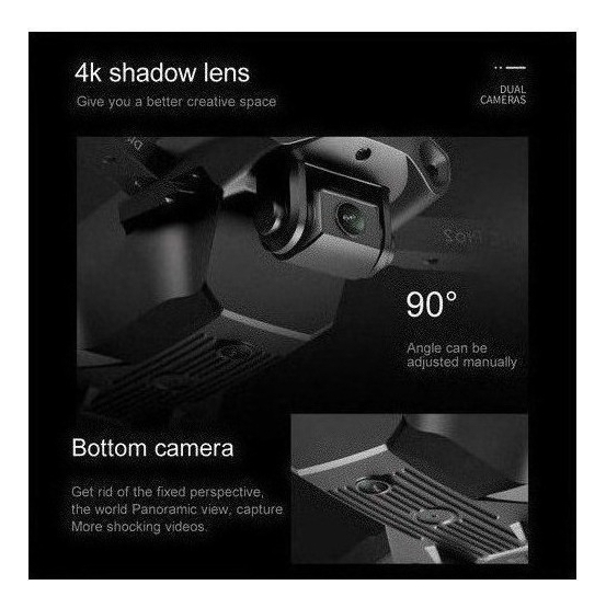 Mini Drone E99 Pro2 Professional 4k Câmera Dupla 3 Baterias - Imagem 9
