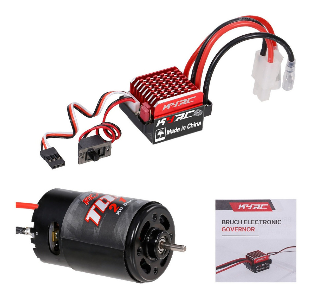 550 21t Escovado Motor Com 60a/360a Esc Escovado Elétrico - Imagem 4