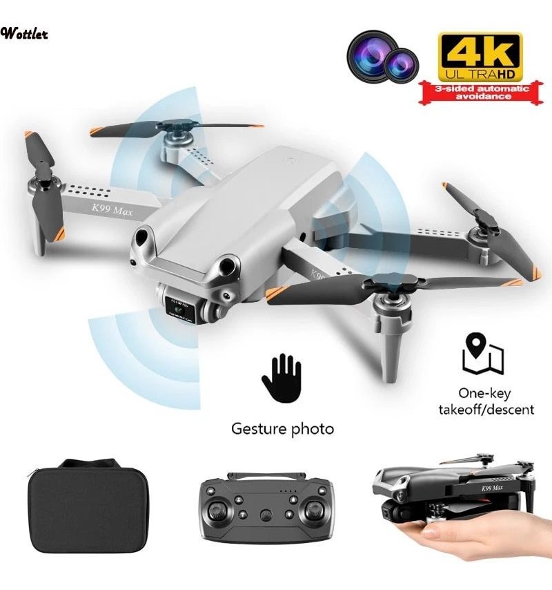 K99 Max Drone Wifi 4k Hd Câmera Dupla Quadcopter Aéreo