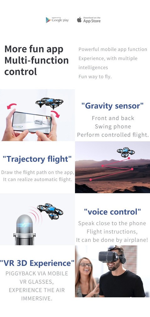 Drone Controle Remoto Com Detecção Gestos Com Câmera 4k Hd - Imagem 8