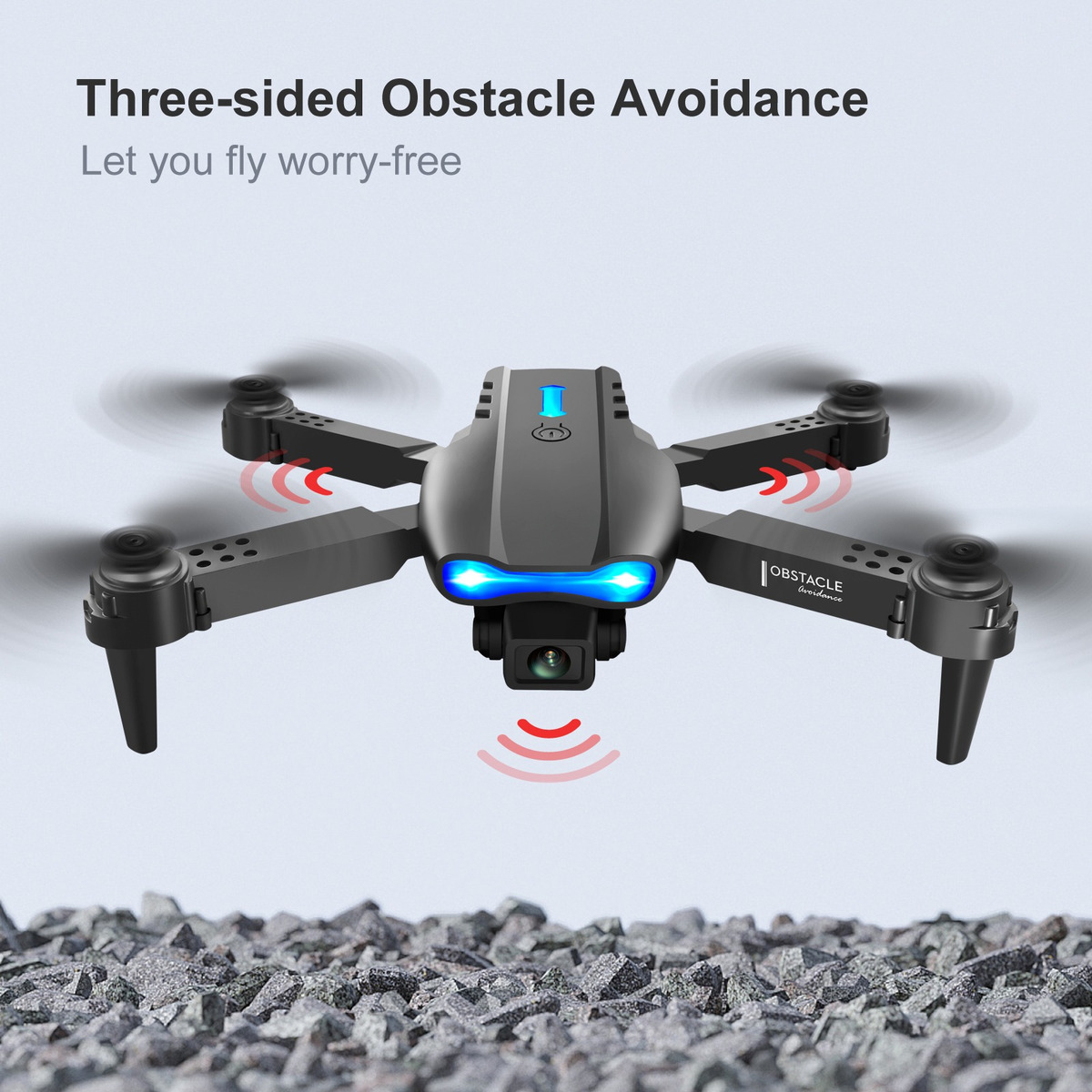 Quadricóptero Rc Para Evitar Obstáculos Fpv 2,4 Ghz E 4 Cana - Imagem 4