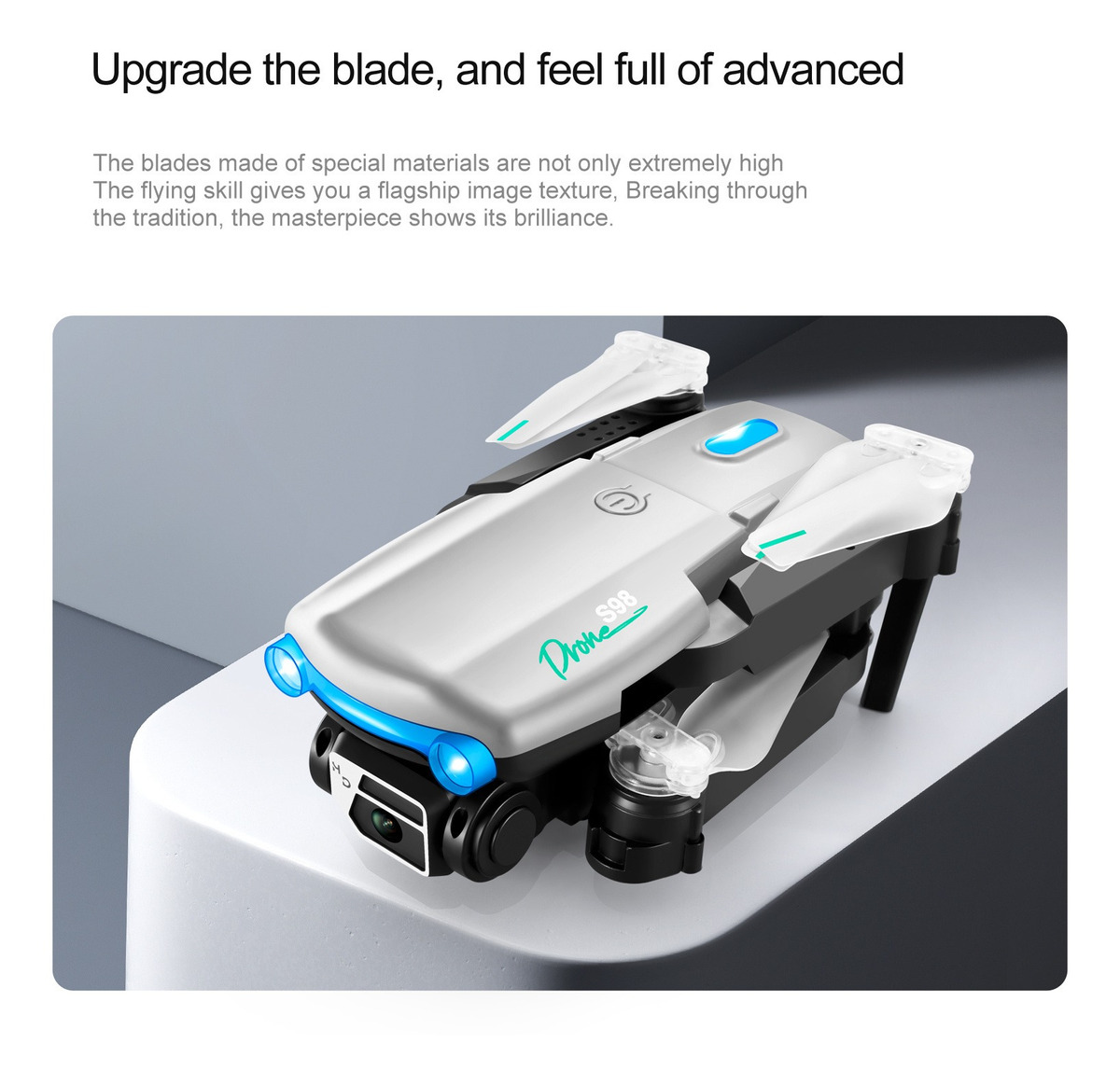 Mini Drones Com Câmera Hd Lâmina De Vento Brinquedo Leve - Imagem 13