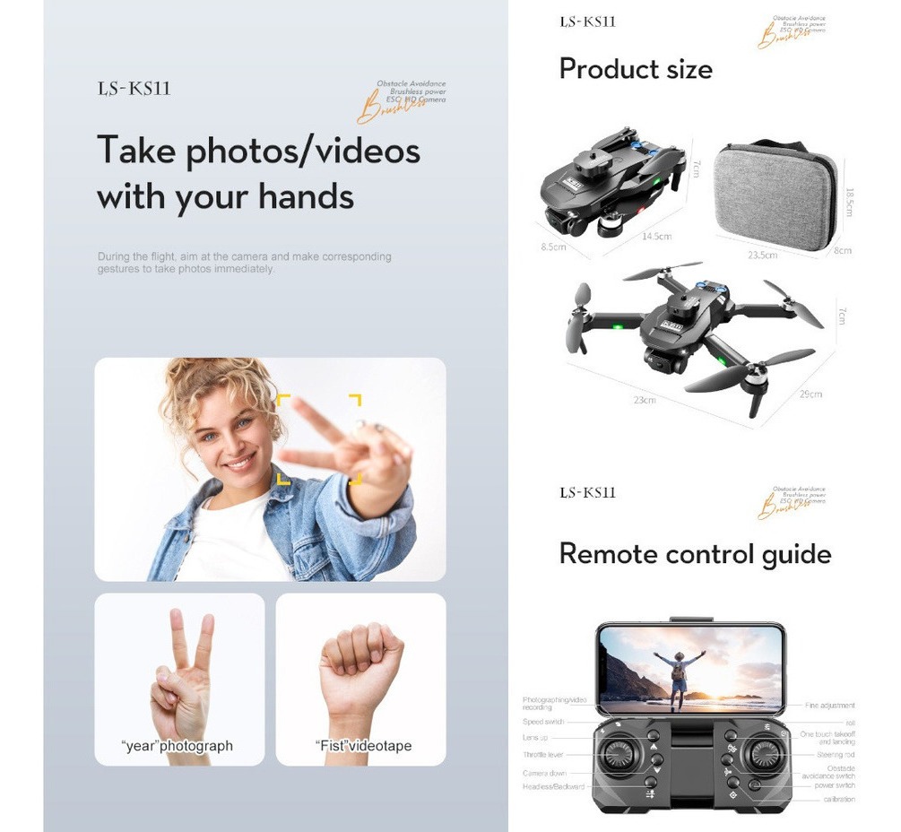 Mini Drone Profissional Com Câmera, Motor Brushless - Imagem 9