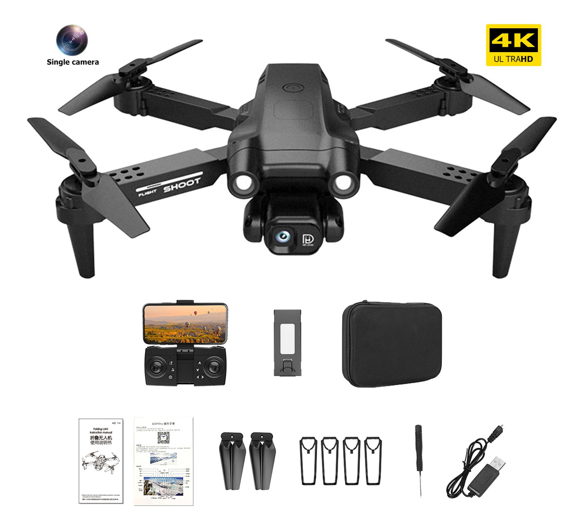 Quadricóptero Dobrável Fpv 3d Flip 4ch Rc Drone De 2,4 G (pr - Imagem 7