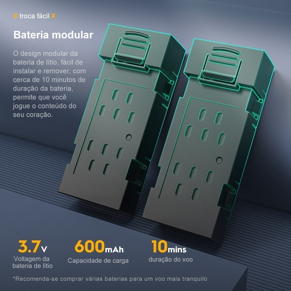 Drone Câmera Profissional 1080p 20 Min 4k+2 Baterias - Imagem 13