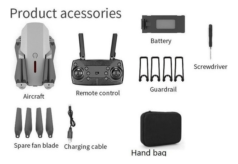 E88 4k Dual Camera Mini Drone De Controle Remoto Dobrável - Imagem 10