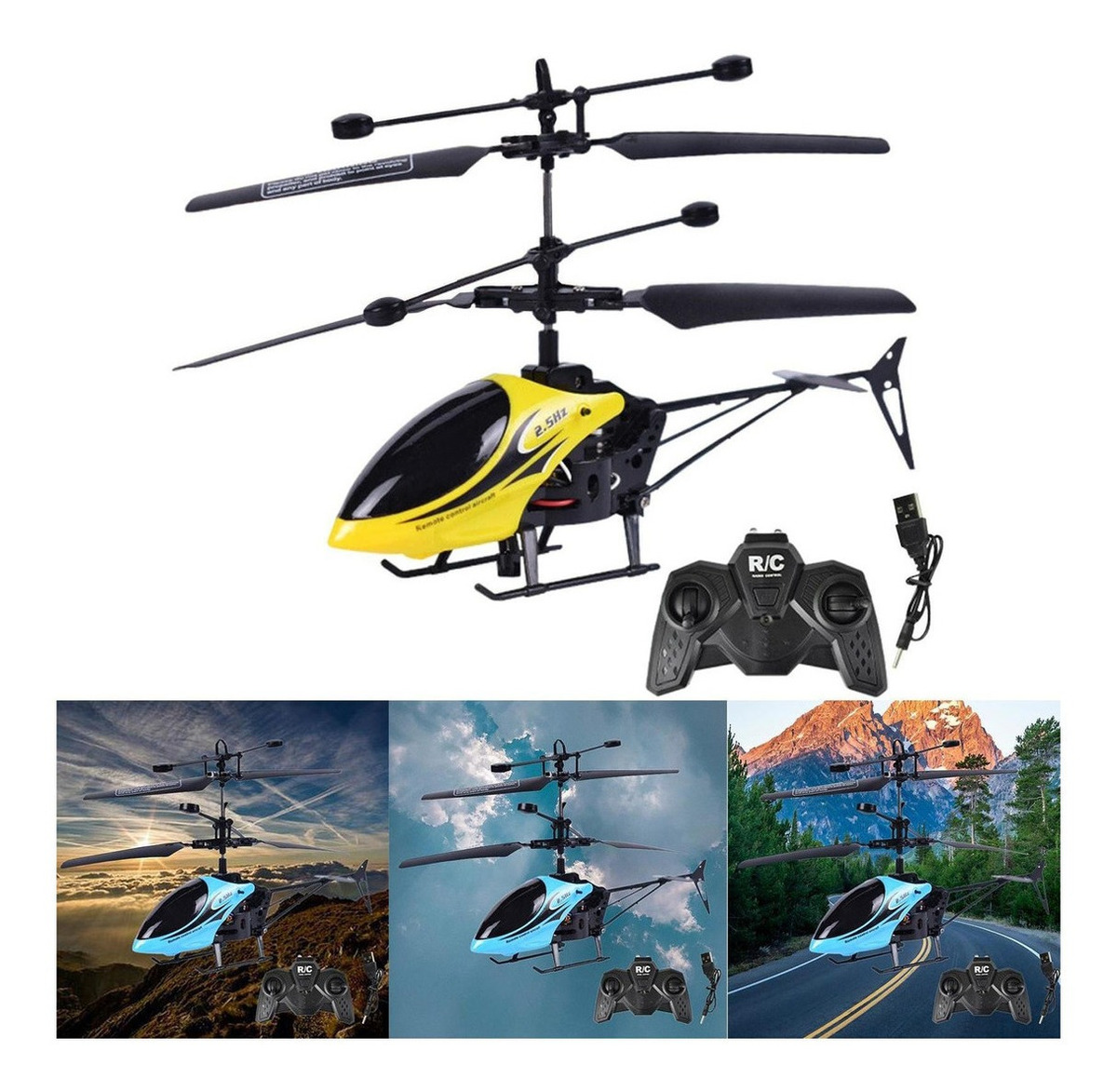 Brinquedo Ao Ar Livre Modelo De Drone Rc Presentes Amarelo - Imagem 7