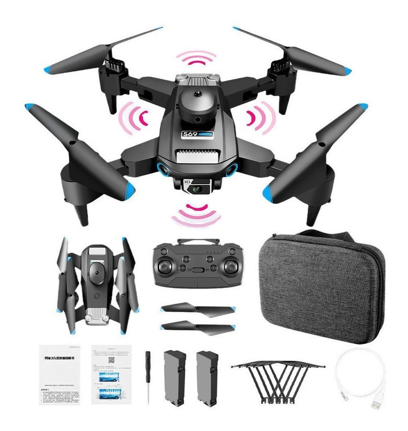 Mini Drone Barato Rc Com Radar Laser Hd Câmera Quadcopter