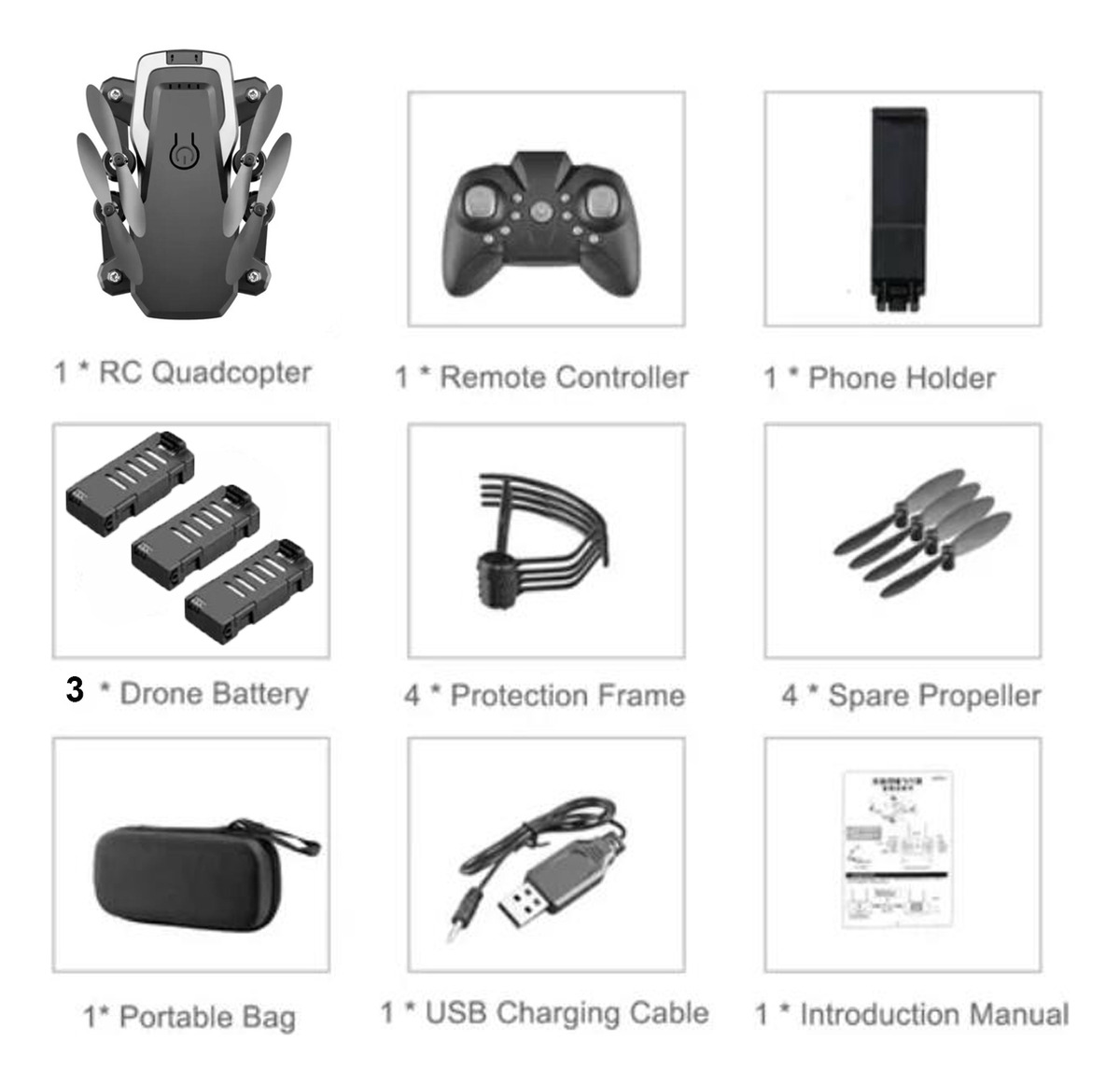 Rc Drone Toy Drone Rc Quadcopter Versão Básica - Imagem 9