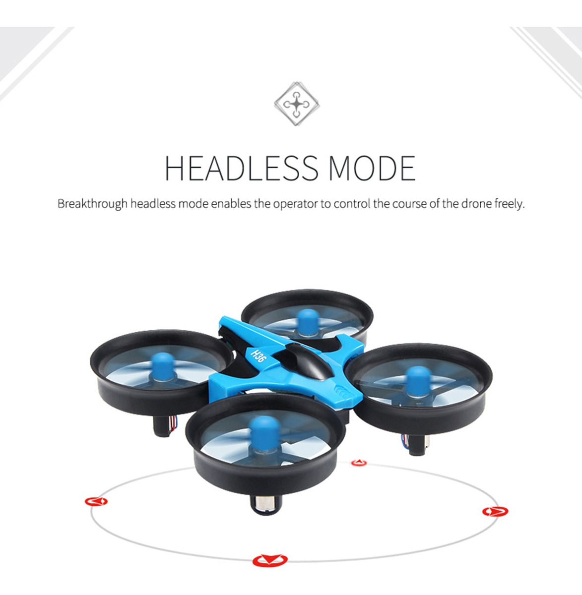 Aeronave Quadricóptero 4ch 360 Degree Flip 2.4g Rc Com Led - Imagem 10