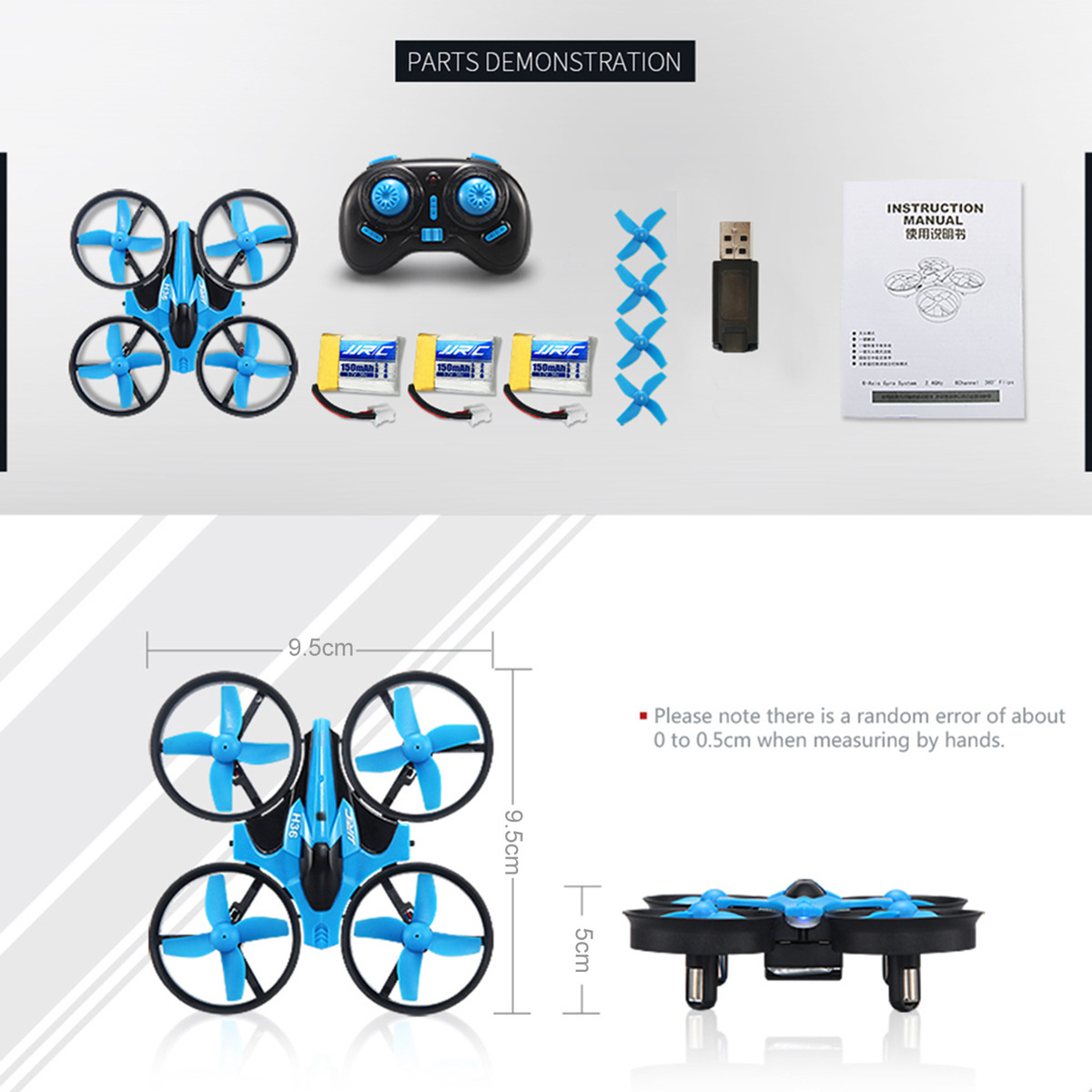 Aeronave Quadricóptero 4ch 360 Degree Flip 2.4g Rc Com Led - Imagem 6