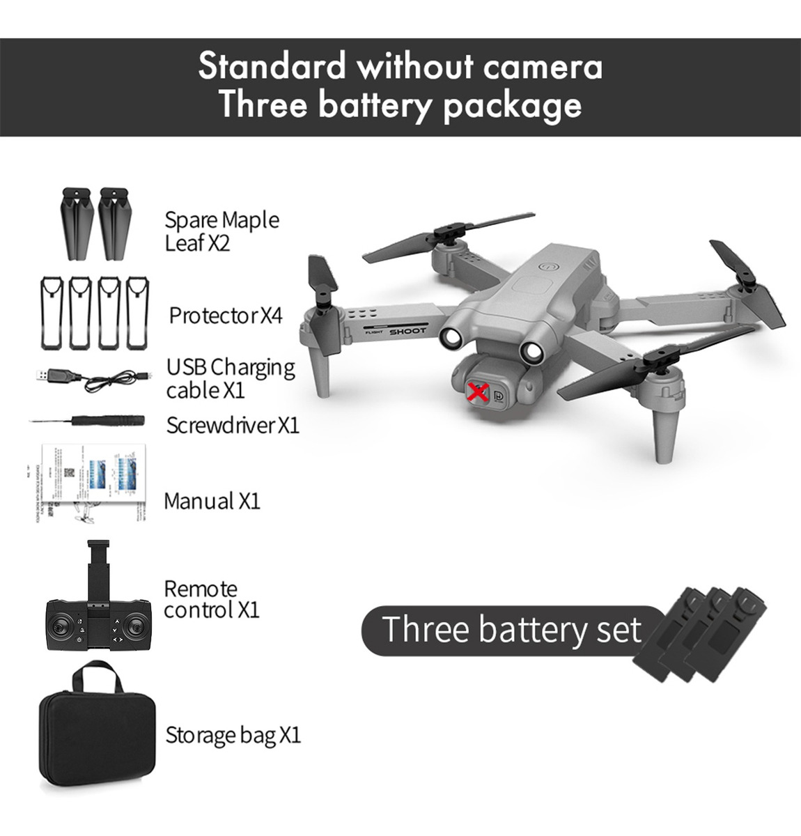 Drone Rc Quadcopter 3d Flip De 4 Canais Dobrável De 2,4 G (c - Imagem 4