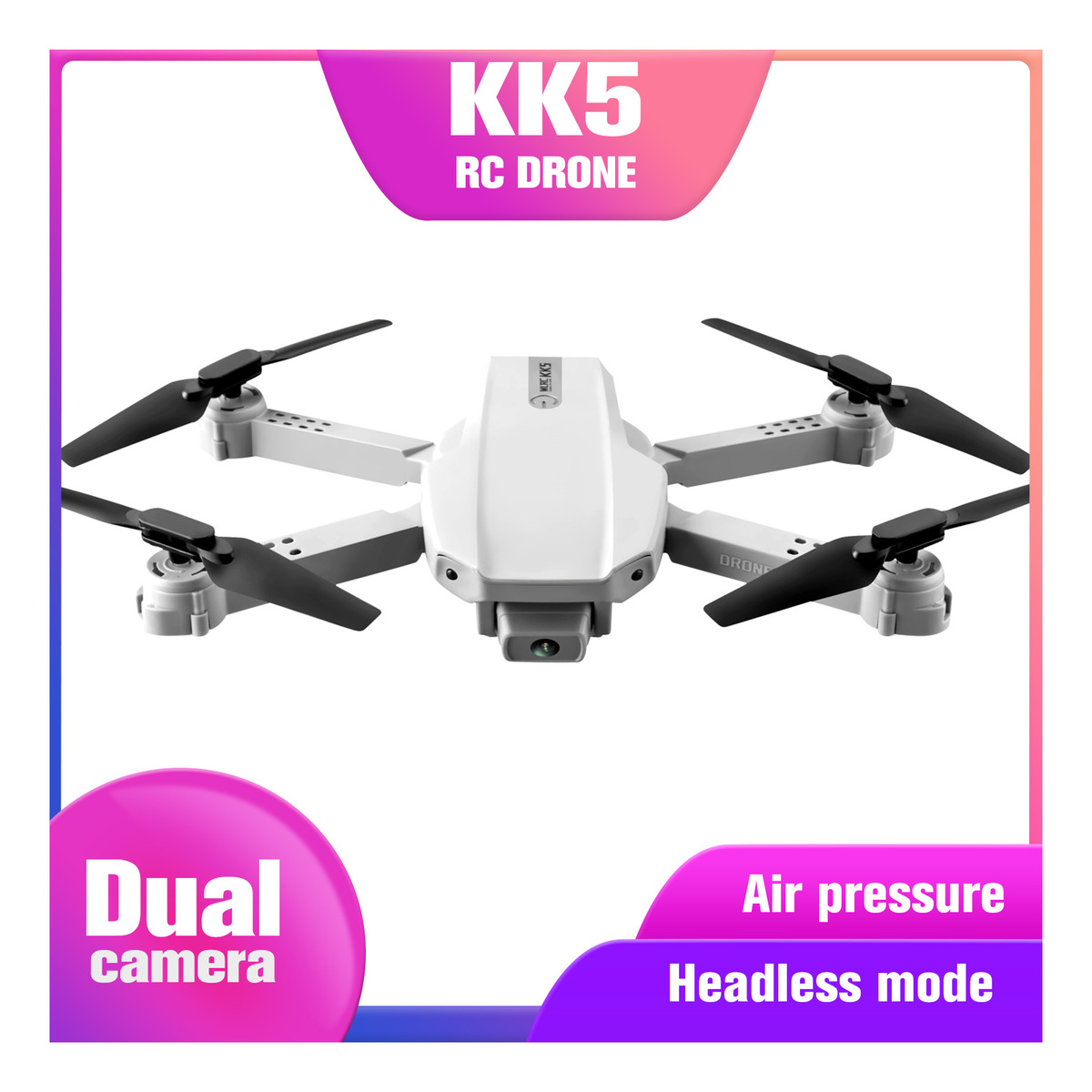 Drone Cr Kk5 Com Câmera 4k Fpv Dual