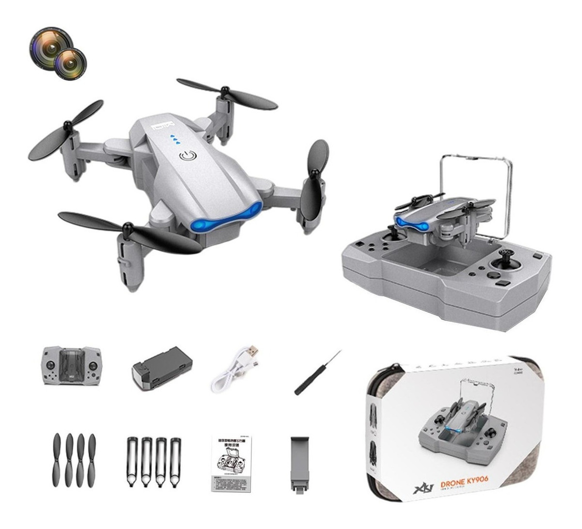 Ky906 Mini Drone 4k Altitude Hold Rc Helicóptero - Imagem 22
