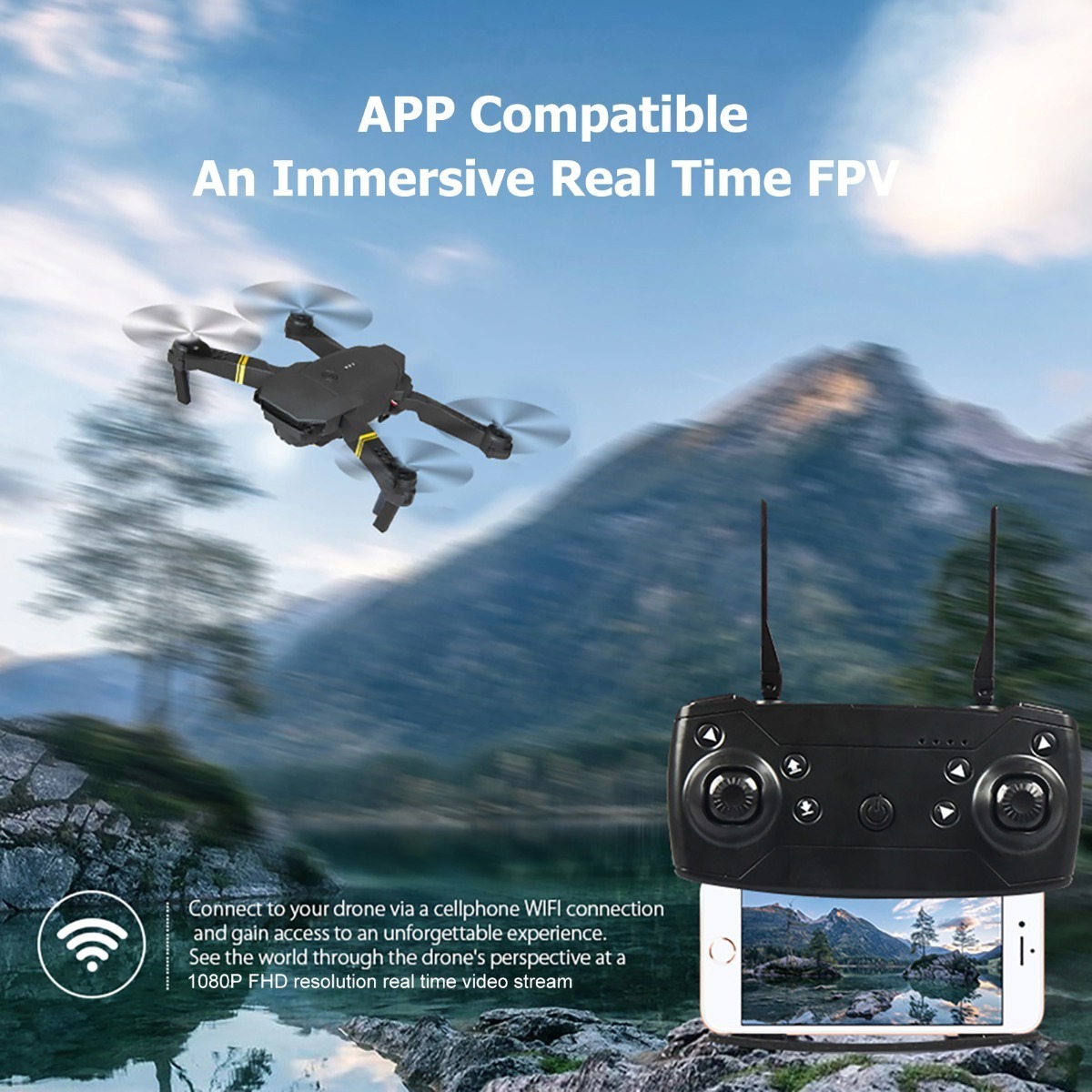 Drone 4k Câmera Única 1080p Drone Rc Plegável 2,4 Ghz - Imagem 8