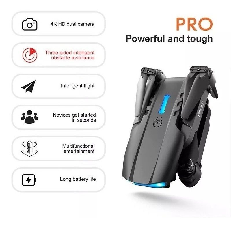 E99 Pro Drone 4k Câmera Dupla Edição Para Evitar Obstáculos - Imagem 5