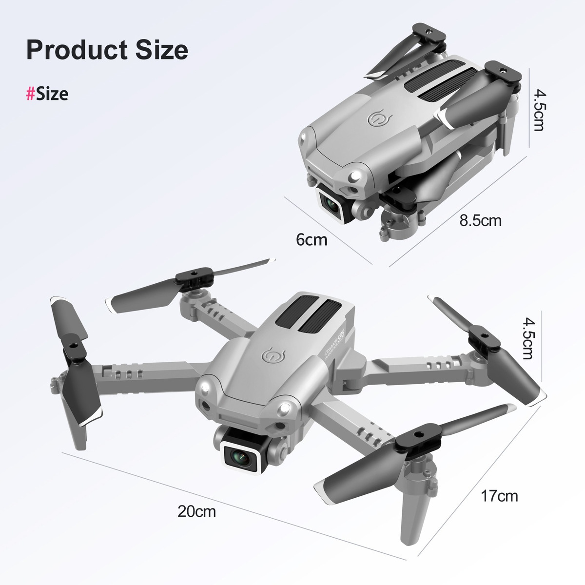 Mini Drone Dobrável De Quatro Eixos S95 - Imagem 2