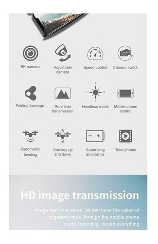 Câmera 4k Mini Drone E99 Pro Professional Com 2 Baterias - Imagem 2