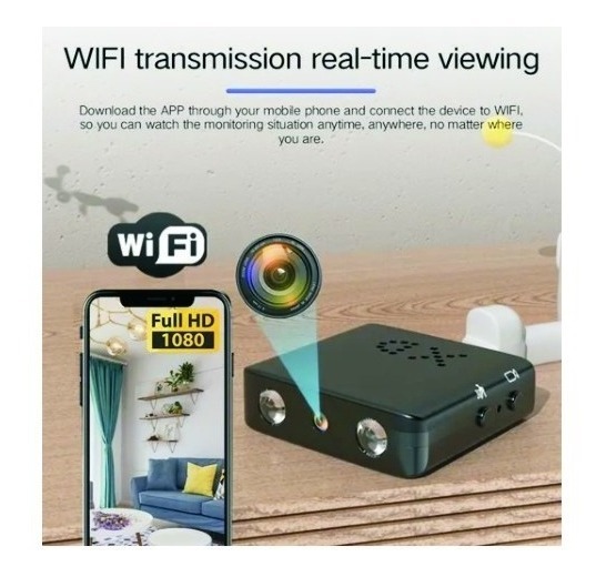 Mini Câmera De Segurança 1080p Gravação Detecção Wi-fi - Imagem 2