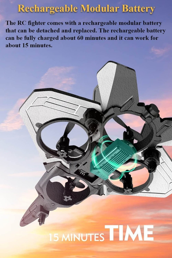 Aeronave Rc Avião Brinquedo Rc Glider Stunt Drone - Imagem 6