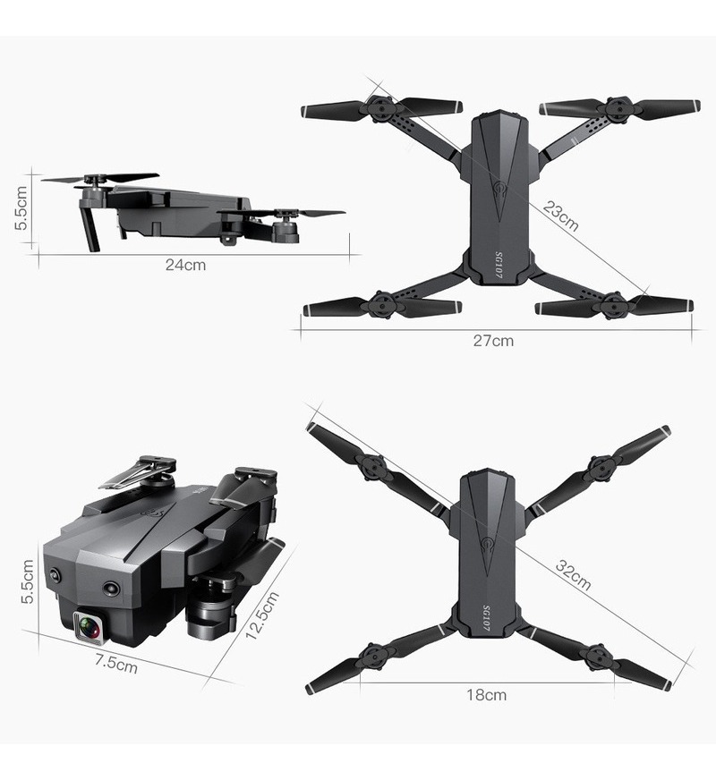 Mini Drone Sg107 Com Câmera Dupla 4k Preto 1 Bateria - Imagem 4