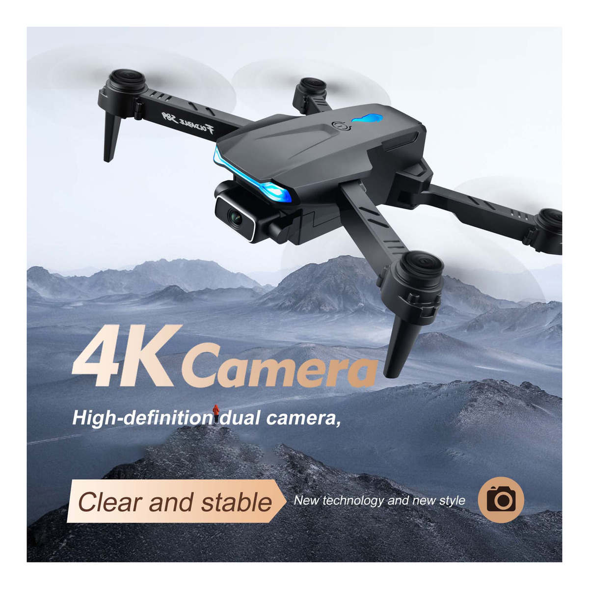 S89 Rc Drone Com Câmera 4k Wifi Fpv Dual Camera Drone Mini - Imagem 4