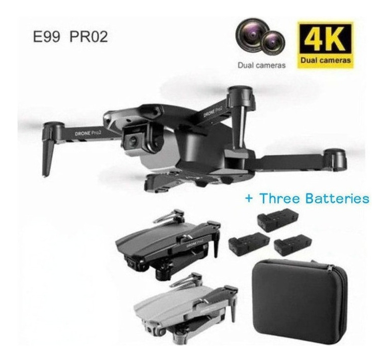 Mini Drone E99 Pro2 Professional 4k Câmera Dupla 3 Baterias - Imagem 11