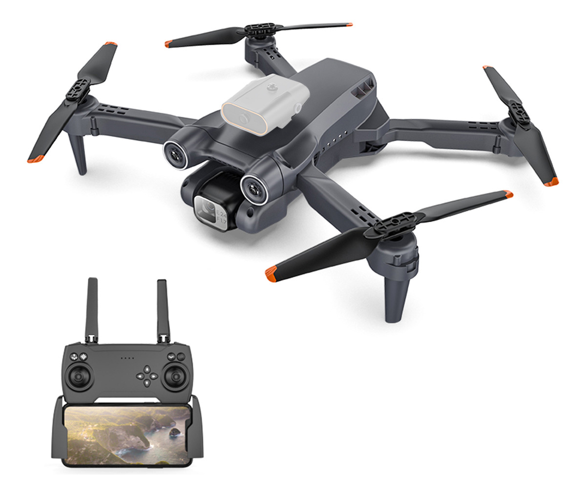 Drone Rc Com Câmera 4k Dual Rc Quadcopter Esc 360 Graus